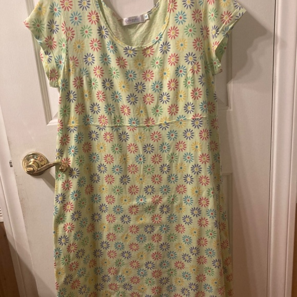 Lot of 3 vintage Fresh Produce Dresses sz M Cotton/Short Sleeve Dots/Flowers - Picture 4 of 8